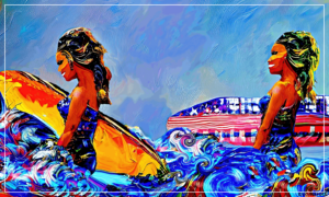 Surf's Up II Digital Painting. 50 x 3cm. Print. ©2024 Keith Edwards
