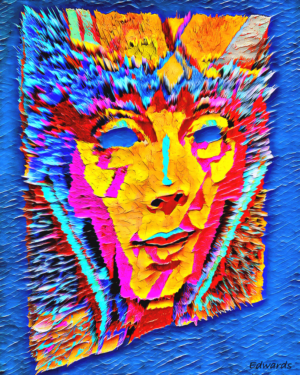 Abstract Woman I Digital Painting. 40 x 50cm. Print. ©2024 Keith Edwards