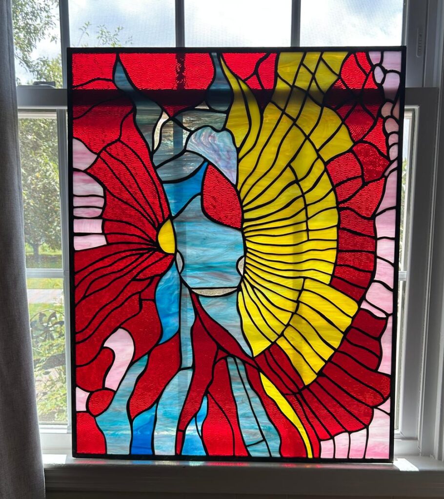 Stained Glass "Abstract Horse" by Mike Morris 6 E1756595402732 910x1024